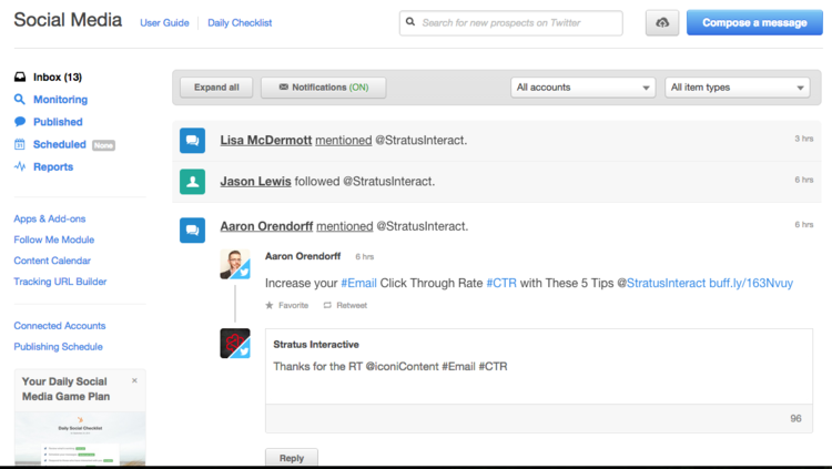 HubSpot Social Inbox