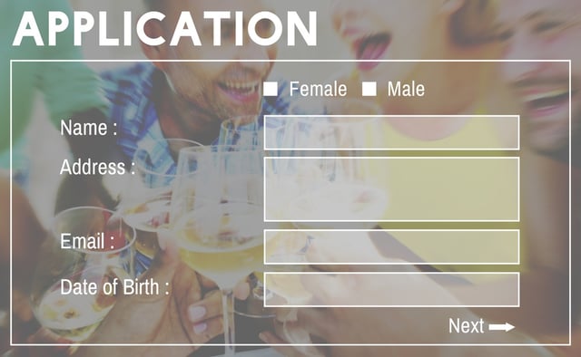 Application Form Interface Web Page Register Concept