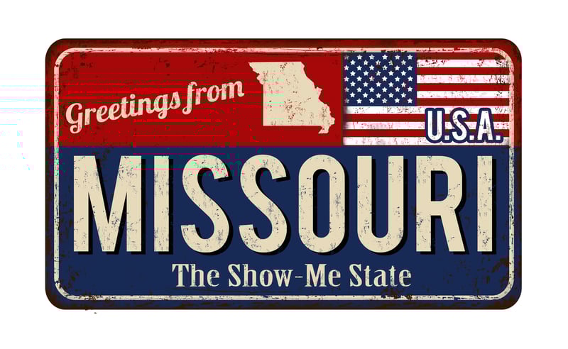 Missouri State License Plate