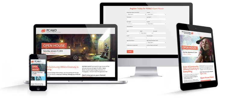 PCA&D Landing Page Design